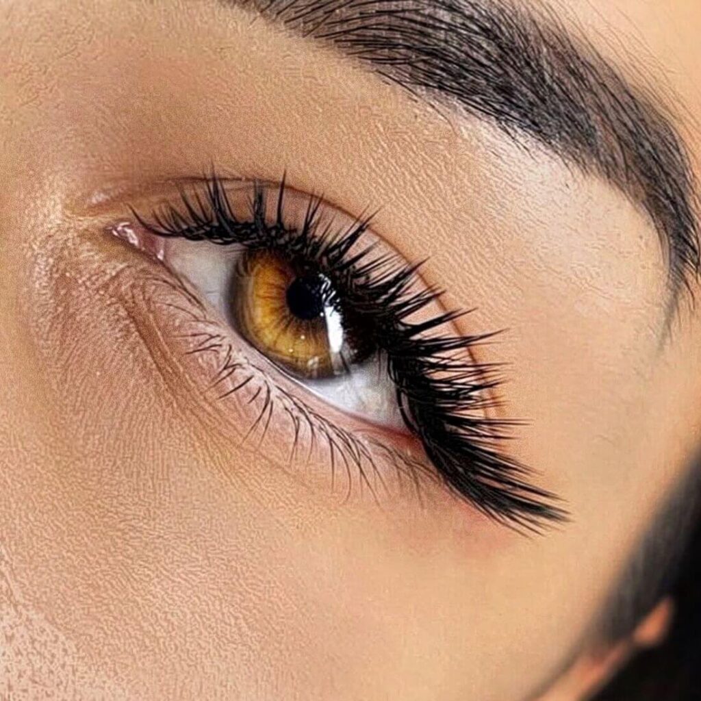 wet effect eyelash extensions cat eye style 1 1